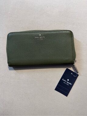 kate spade Lena Large continental wallet green